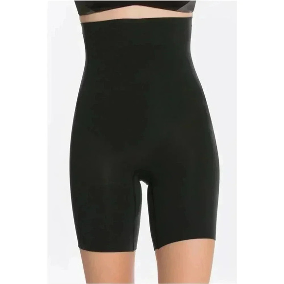 Spanx Black Higher Power Short Shapewear Slimming Size S - Picture 1 of 6